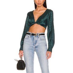 Superdown Audrina Twist Bra Top Animal Print [NWT]